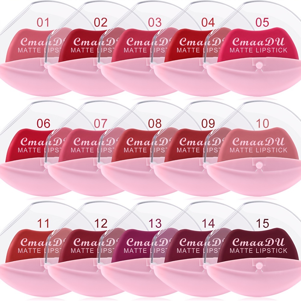 CmaaDu 15 Lipstick Matte Long Lasting Waterproof Lip Stick Set