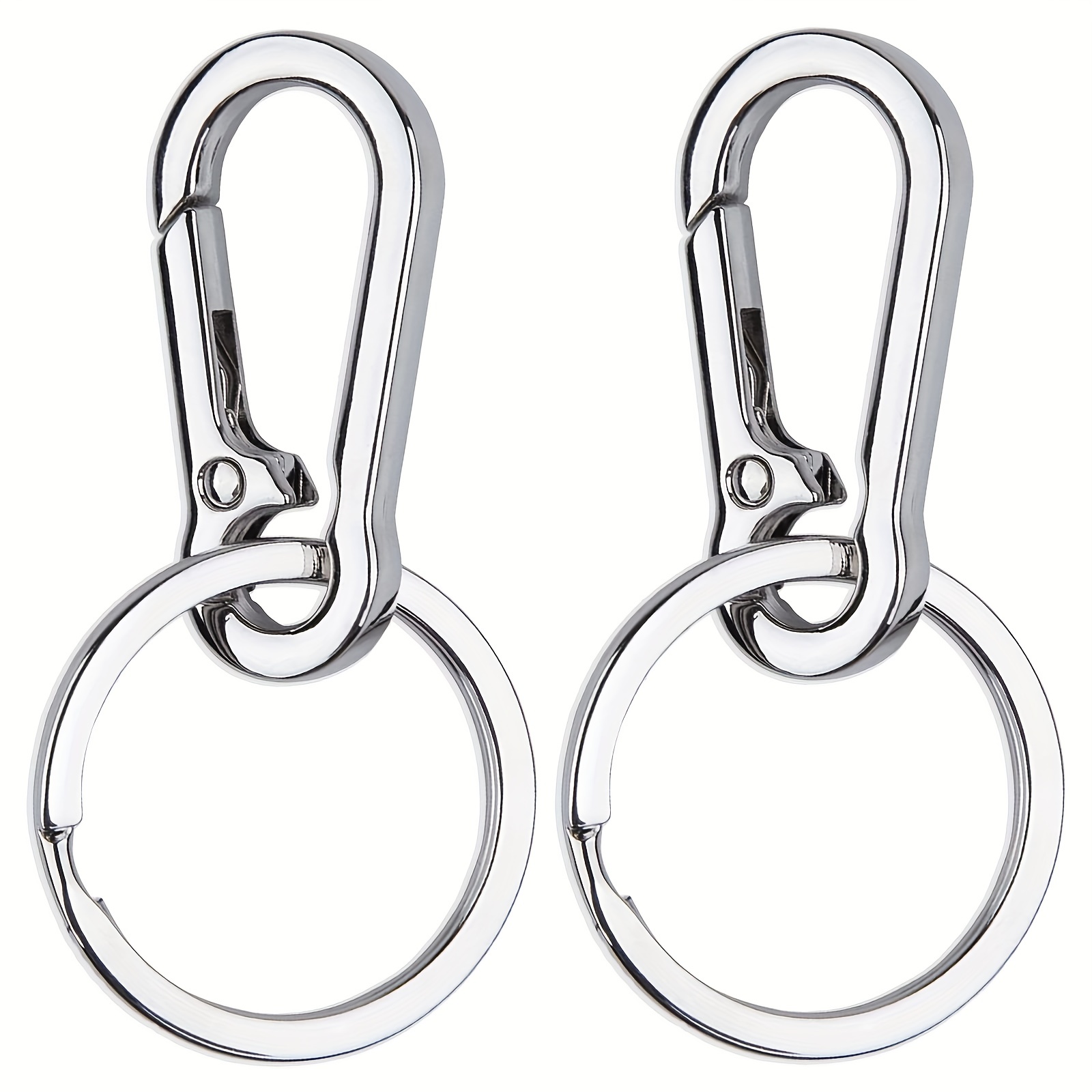 1pc Glossy Key Chain Metal D Ring Keychain Hanging Buckle Car Key Holder Openable Bag Belt Strap Buckle Dog Chain D Shape Horseshoe Keyring,Temu