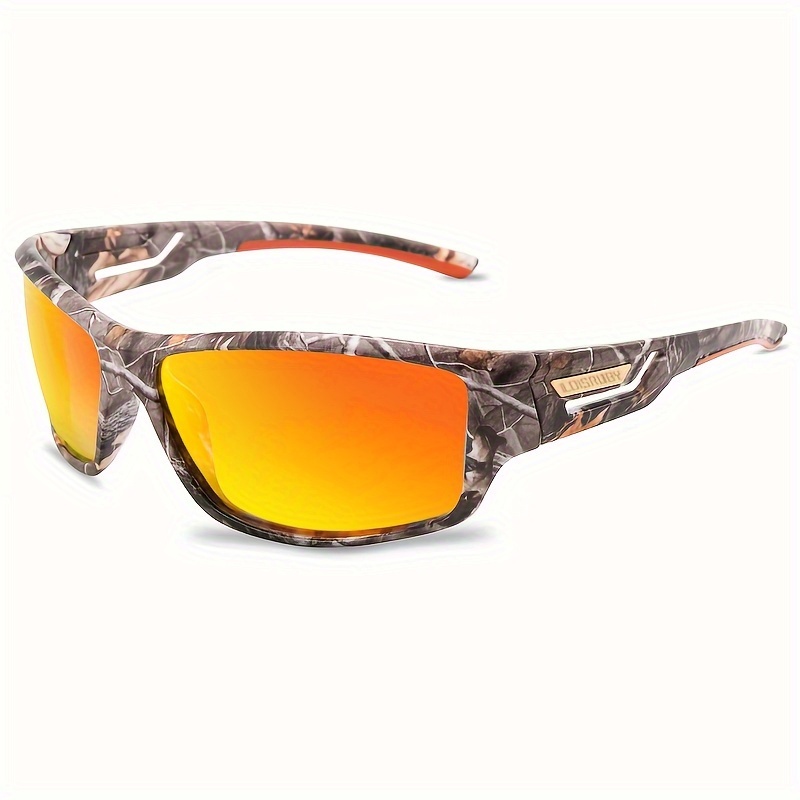 Boler Camouflage Polarized Fishing Glasses Men Women Cycling Hiking Driving Orange