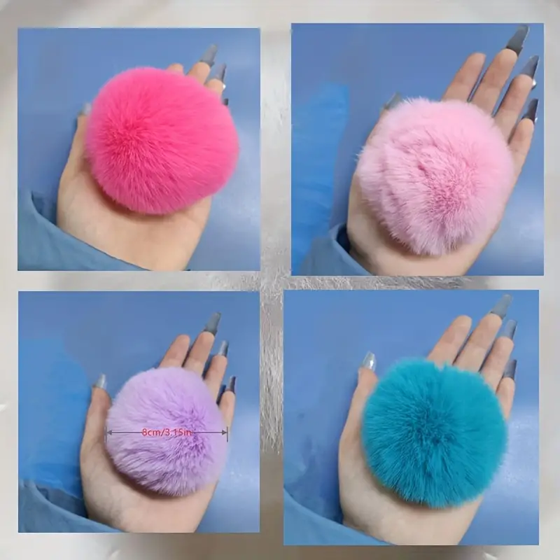 Fluffy Plush Balls Faux Fox Fur Hairball for Hats Garment Craft Sewing Acc  DIY
