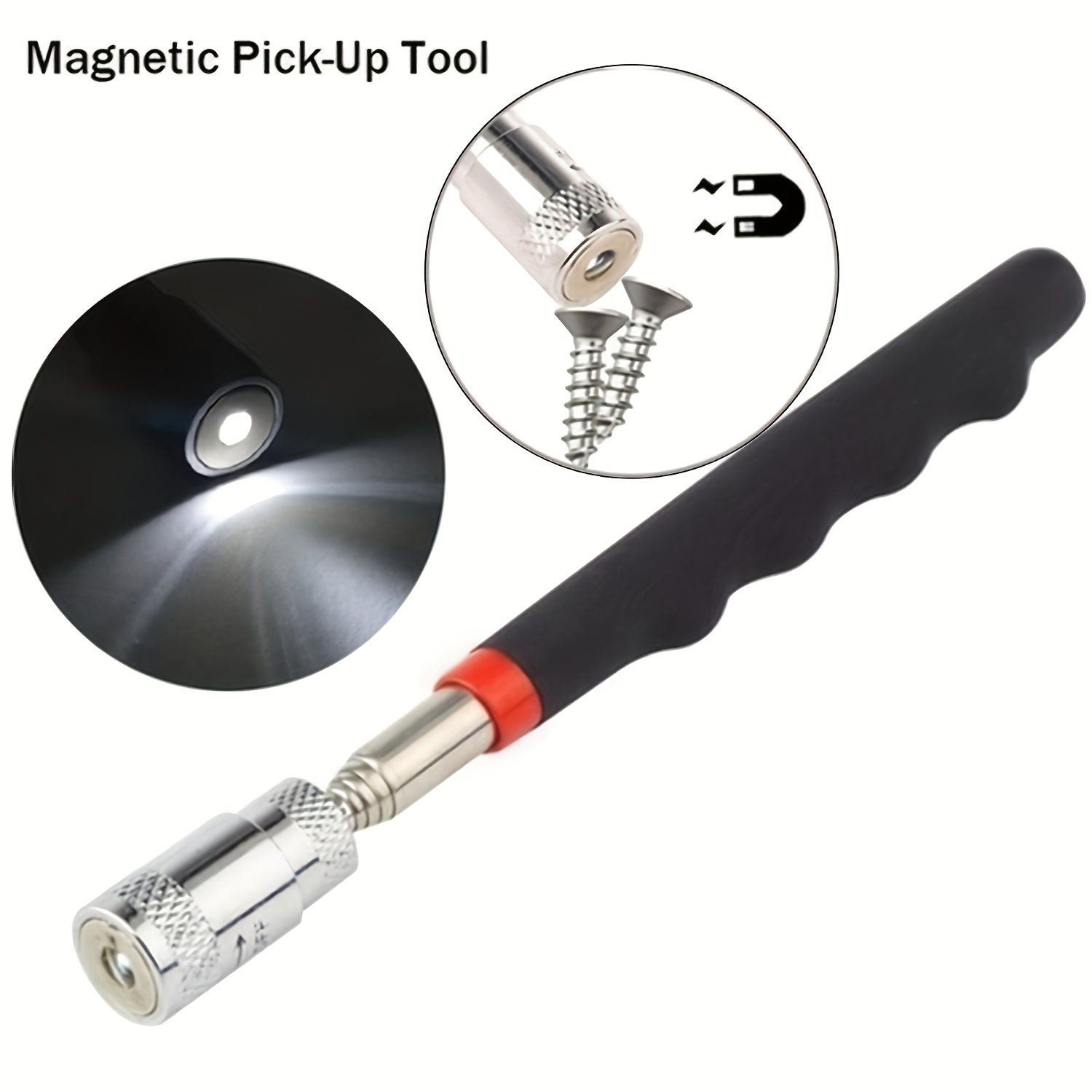 3 Pcs Outil de Ramassage Magnétique Télescopique Outil de Ramassage Aimanté  Flexible Bâton de Tige de Ramassage Rétractable