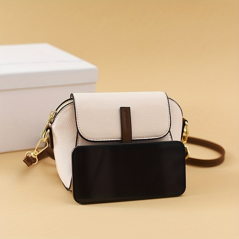 WYAQJLV Pequeñas bolsas cruzadas para mujer, cartera de lujo de cuero  vegano, bolso para teléfono celular, bolso de hombro de diseñador, Café