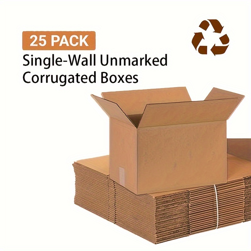  Shipping Boxes Mailers 8x6x4 inches Corrugated Cardboard Small  Packing Kraft Moving Mailing Box, Pack of 25 : Office Products
