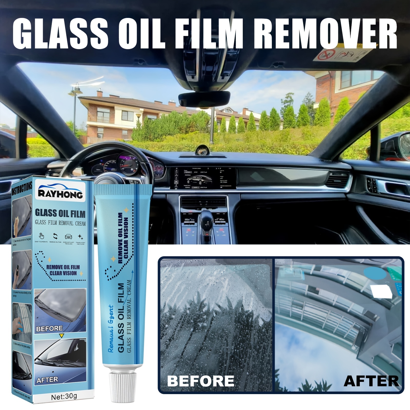 Car Glass Oil Film Cleaner Safety And Long Term Protection - Temu