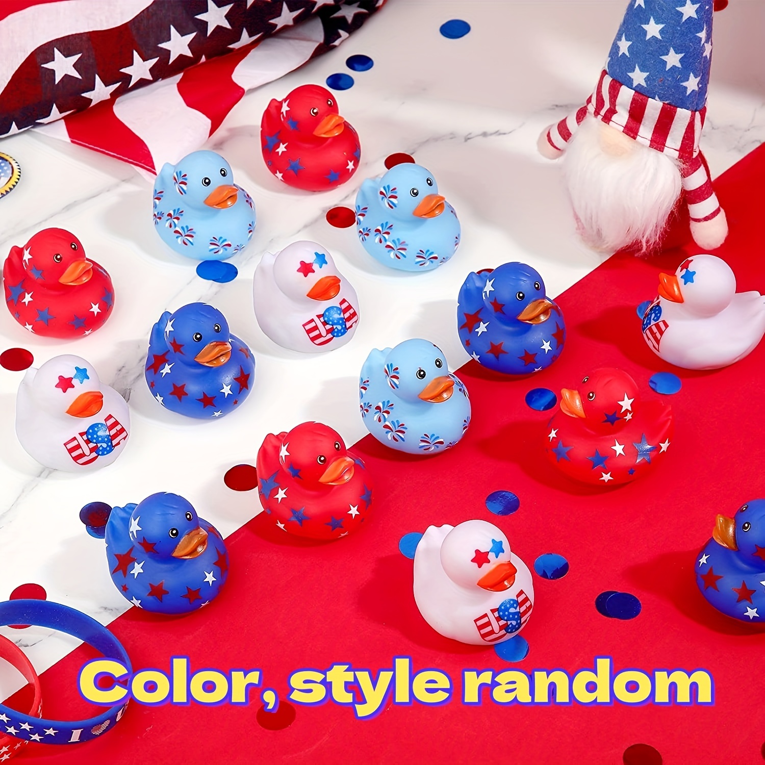 4th July Patriotic Rubber Ducks Bulk Independence Day Float - Temu