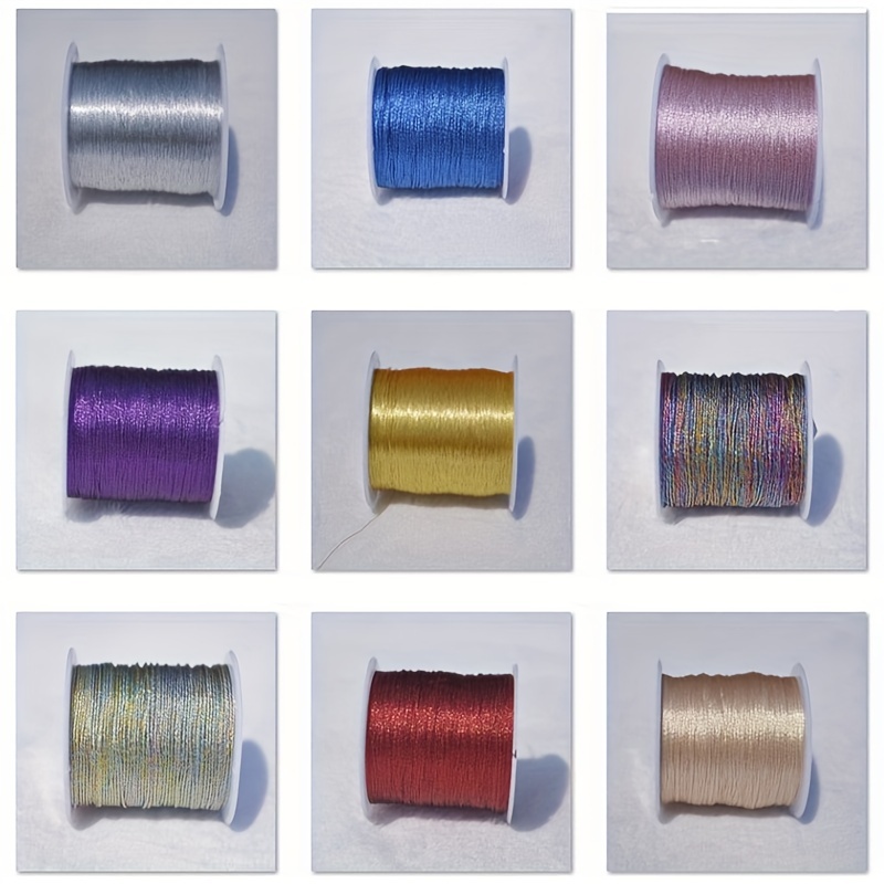 Color Thread Embroidery String Magic Gold and Silver Bracelet Coil Metal  Wire