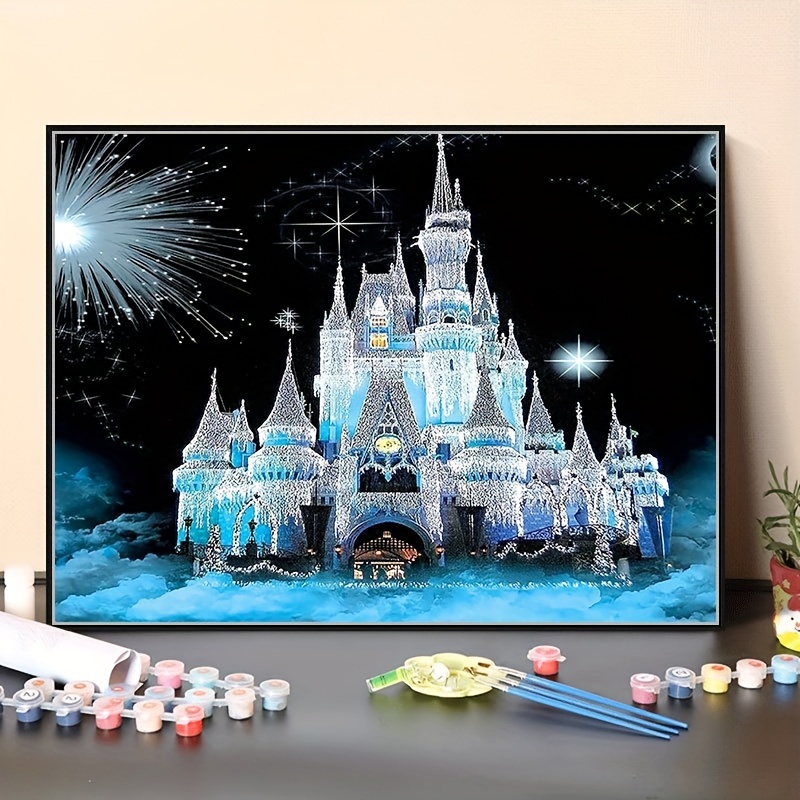 Diamond Art Kits for Castle DIY 5D Diamond Painting Kits for Adults Painting  Kits for Rhinestone Embroidery Picture, Star Ice, 12x16 inch