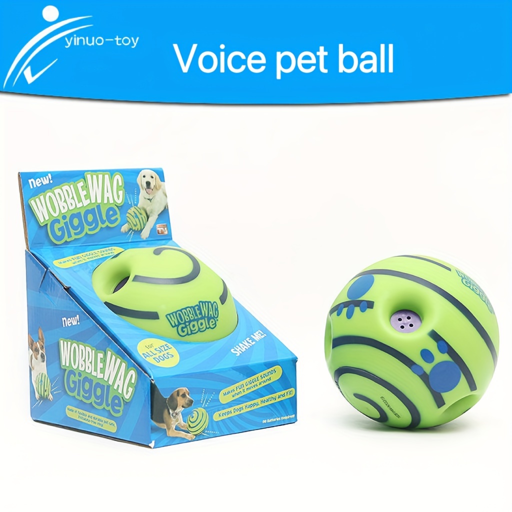 Dog Toys Wobble Giggle Dog Ball For Medium Large Dogs, Wiggle Waggle Wag  Funny Sounds Squeaky Active Ball Dog Toy For Iq Training Cleaning Teeth -  Temu