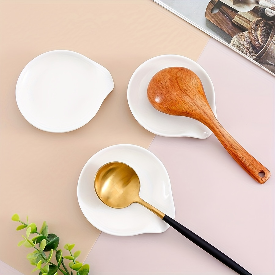 forkmannie ceramic spoon rests for kitchen spoon rest for stove top  countertop utensil rest ladle spoon