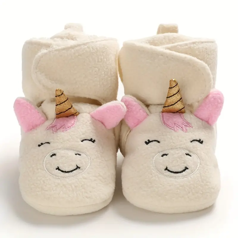 cute cartoon comfortable boots for baby girls soft warm non slip boots for indoor outdoor walking autumn and winter details 5