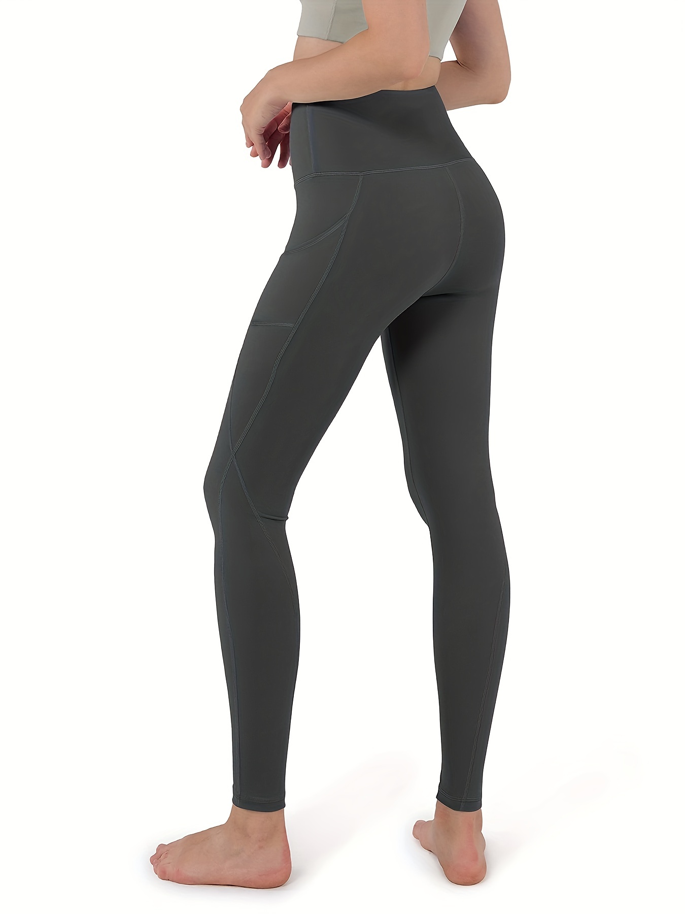  Kadi Women's High Waisted Yoga Pants - 7/8 Length Leggings with  Side Pockets, Black, X-Small : Clothing, Shoes & Jewelry