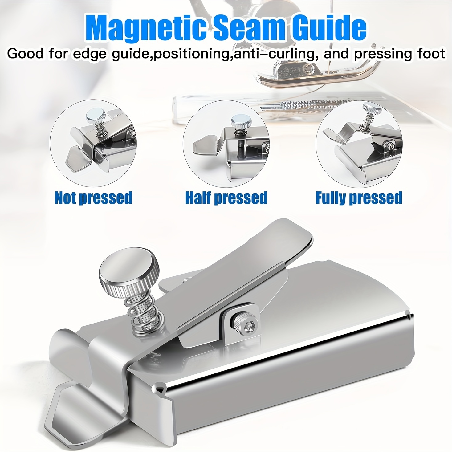 New Multifunctional Magnetic Seam Guide Positioning Sewing Machine