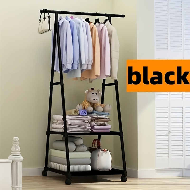 Estante Organizador de Ropa Triangular Dormitorio - Negro