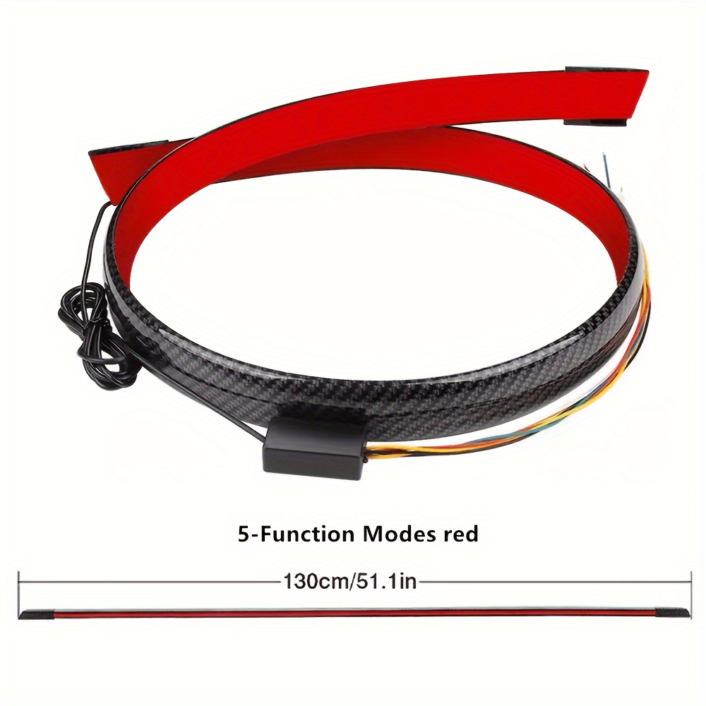 Carbon Fiber Led Spoiler Light Car Trunk Spoiler Roof Lip Temu