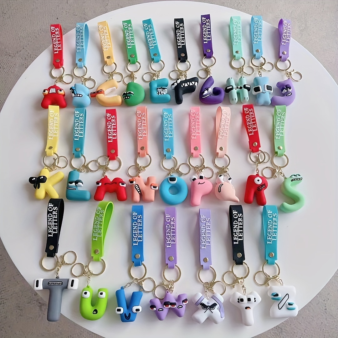 Alphabet Lore Keychains Video Game Party Favors Kids Gift Alphabet PVC  Keychain