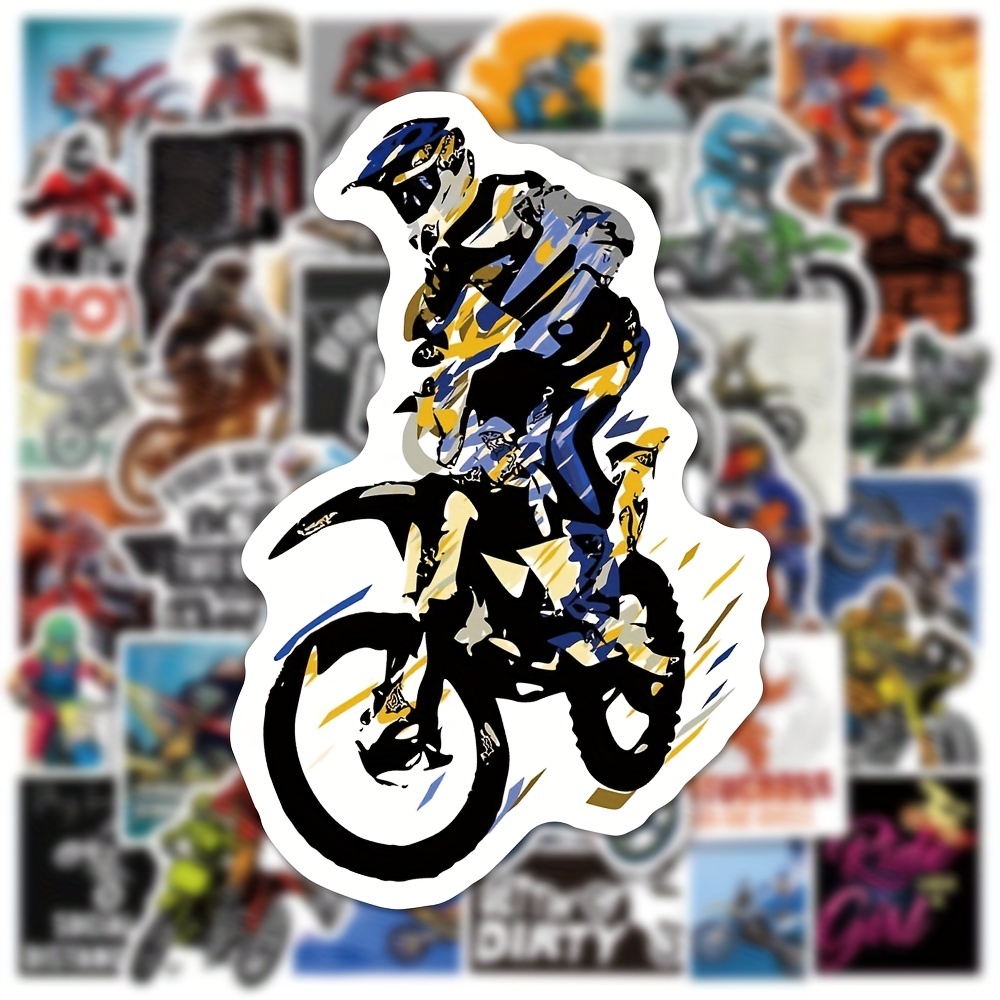 50 Uds. Pegatinas De Grafiti De Motocross, Pegatinas De Taza De Agua Para  Vehículo Eléctrico Para Ordenador Portátil De Bicicleta, Pegatinas Para Coch