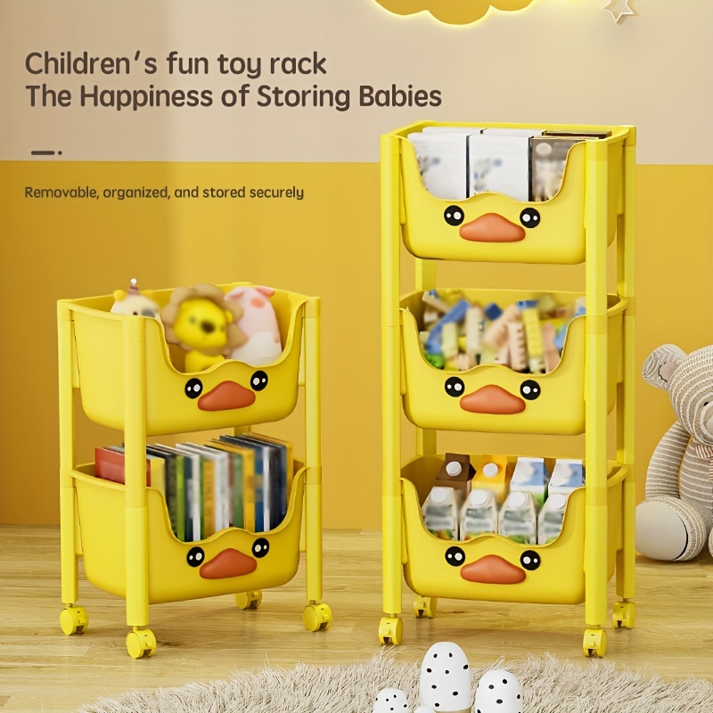 Organizador de almacenamiento de juguetes, estantería para niños, caja de  juguetes con ruedas para niños y niñas, sala de juegos y dormitorio