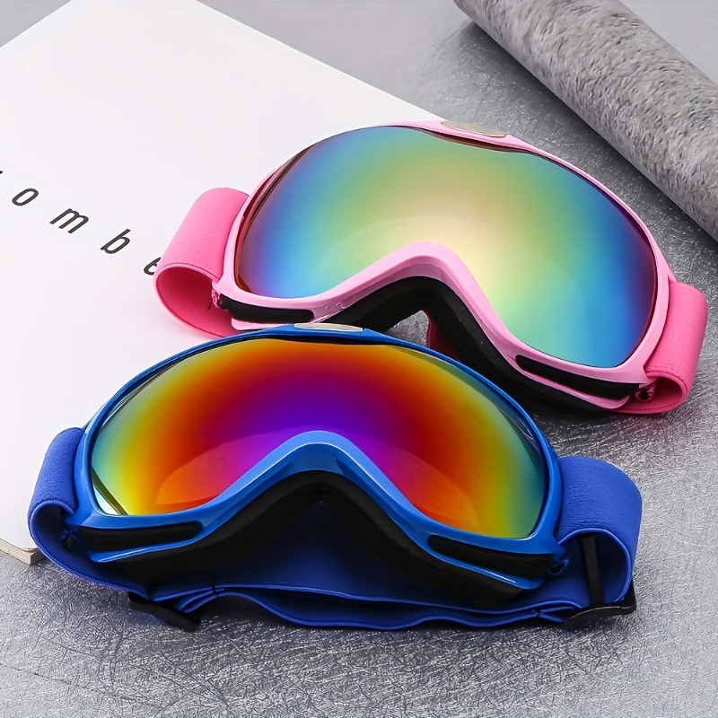 Gafas de esquí antiniebla para niños de 4 a 14 años, protección UV, lente  de doble