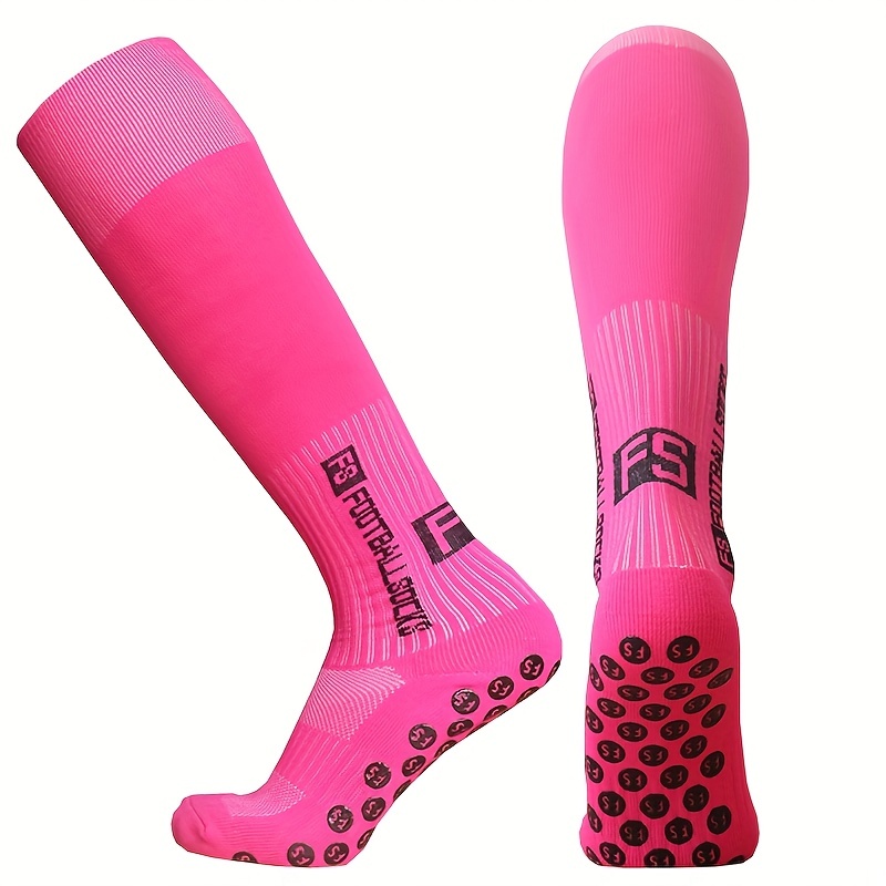 Non slip Silicone Bottom Athletic Socks Over The Calf Long Sports Socks