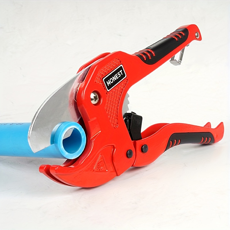

Heavy-duty Pipe Cutter With 42mm Sk5 Blade, Automatic Opening Feature, And Metal Hook - Suitable For Cutting Pvc/pu/pp/pe Pipes.