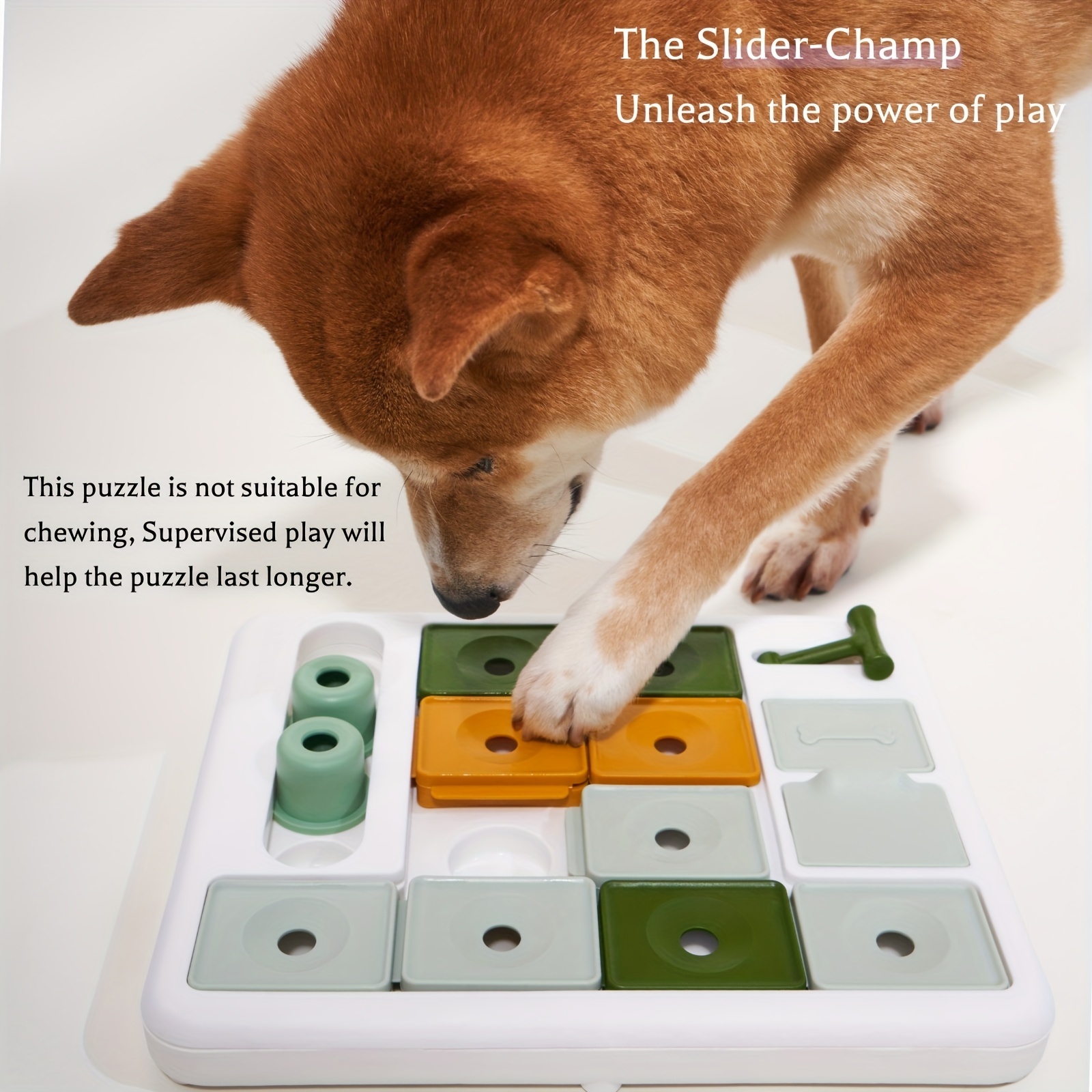 25 Holes Smart Paws Interactive Pet Puzzle Toys Level 3 Dog Slow Feeder Dog