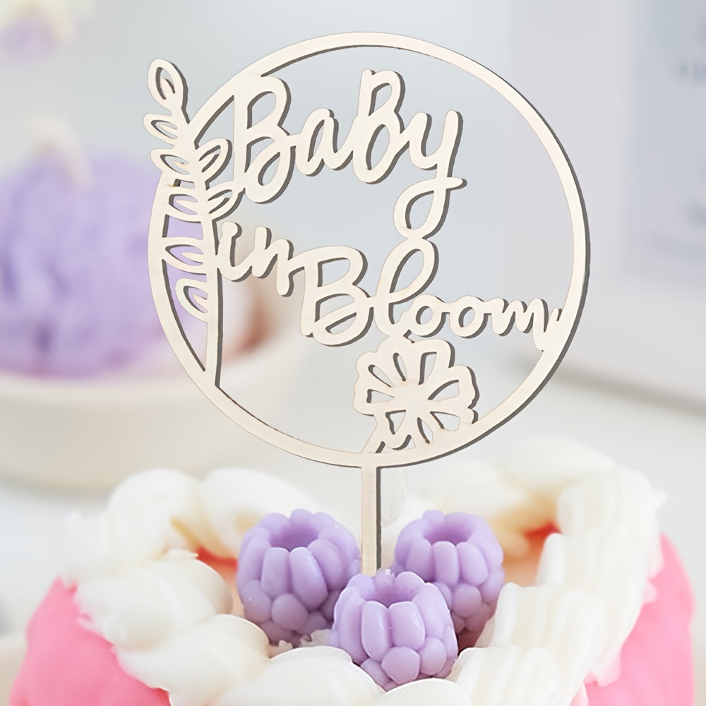 Oh Baby Cake Topper for Baby Shower Cake Decoration Wooden / Wood Cake  Topper Baby Birthday Decoration free shipping