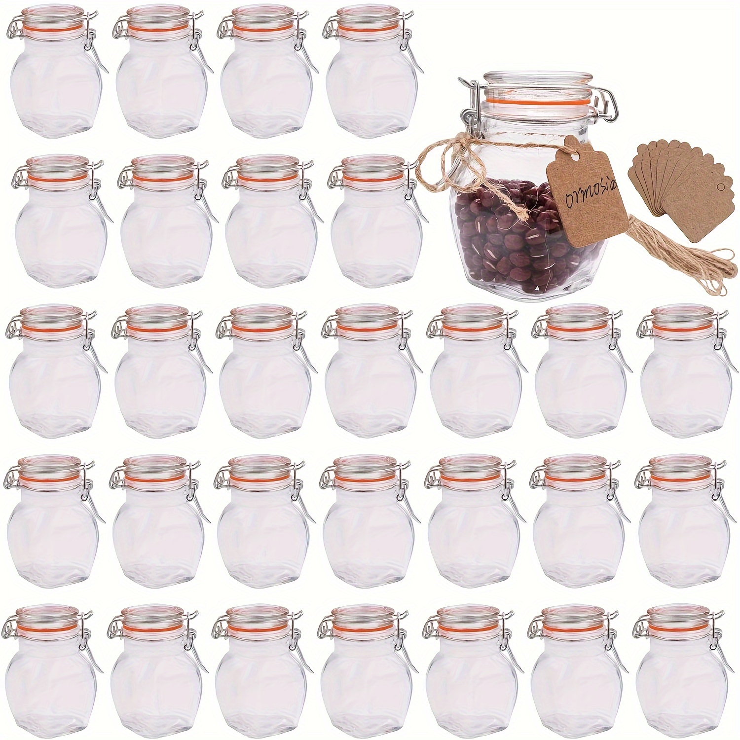 6pcs Cute Small Glass Yogurt Jars With Lids Baby Food Jars Pudding Honey Jar  Replacement Glass