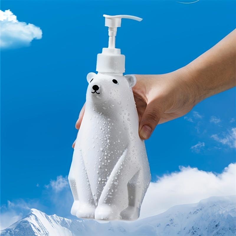 1pc Cute Bear Foaming Soap Dispenser Pump Bottle for Kitchen or Bathroom, Milk tea