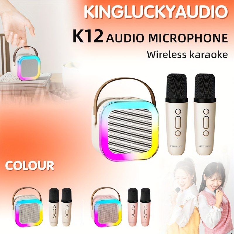 Micrófono inalámbrico Bluetooth Karaoke Altavoz de mano Ktv Player Micrófono  de canto