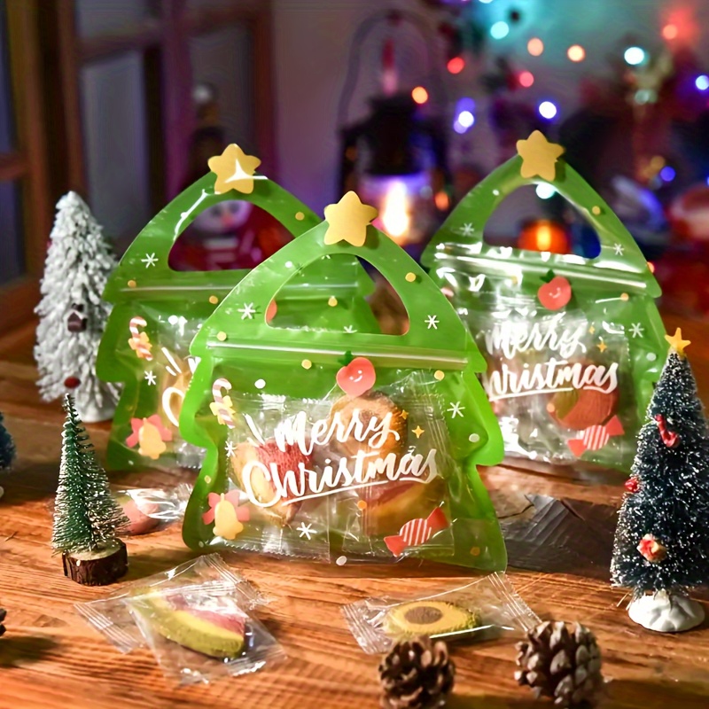 10 Stück Plastik-Weihnachtsbaum-förmige Tasche, Weihnachts-Candy-Tasche  Cookie-Tasche, Weihnachts-Klein-Geschenk-Tasche, Unregelmäßige Geschenk- Tasche, Wiederverwendbare Selbstversiegelnde Tasche, Weihnachts- Und  Neujahrsgeschenk-Partybedarf - Temu Germany