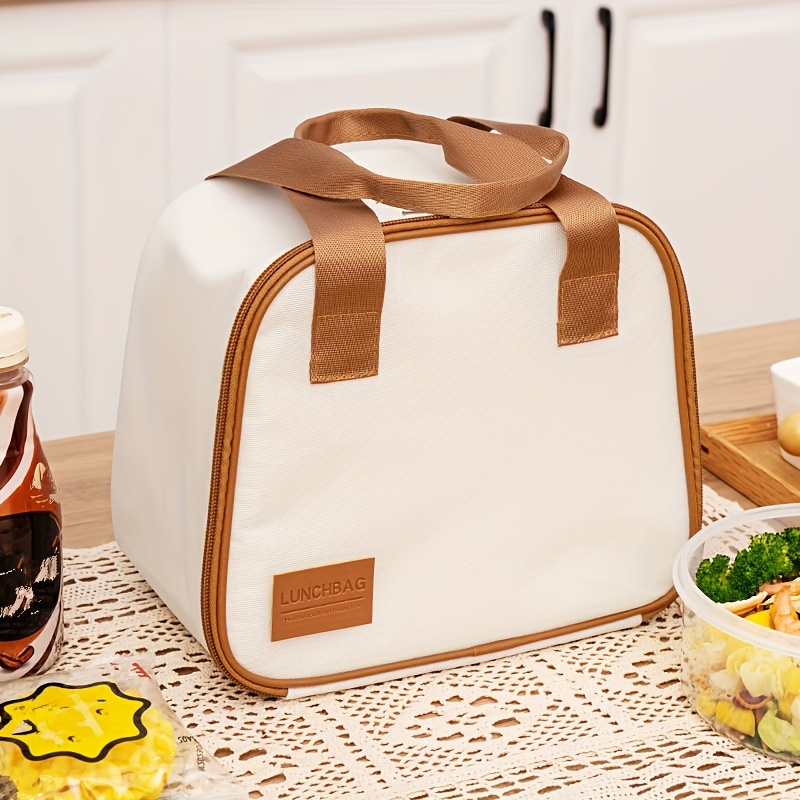 Square Lunch Box Bag Portable Thermal Bento Box Bag - Temu