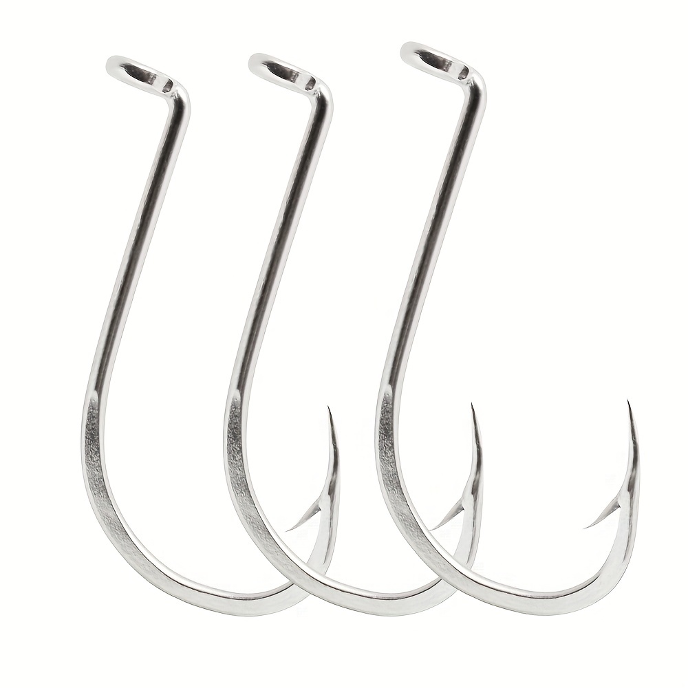 20 Fish Ring Hooks Stainless Steel Fish Hooks 2/0 # 6/0 # - Temu Canada