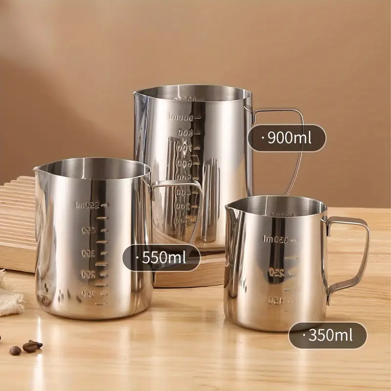 Stainless Steel Coffee Latte Art Cup, Milk Froth Cup, Pointed Cup