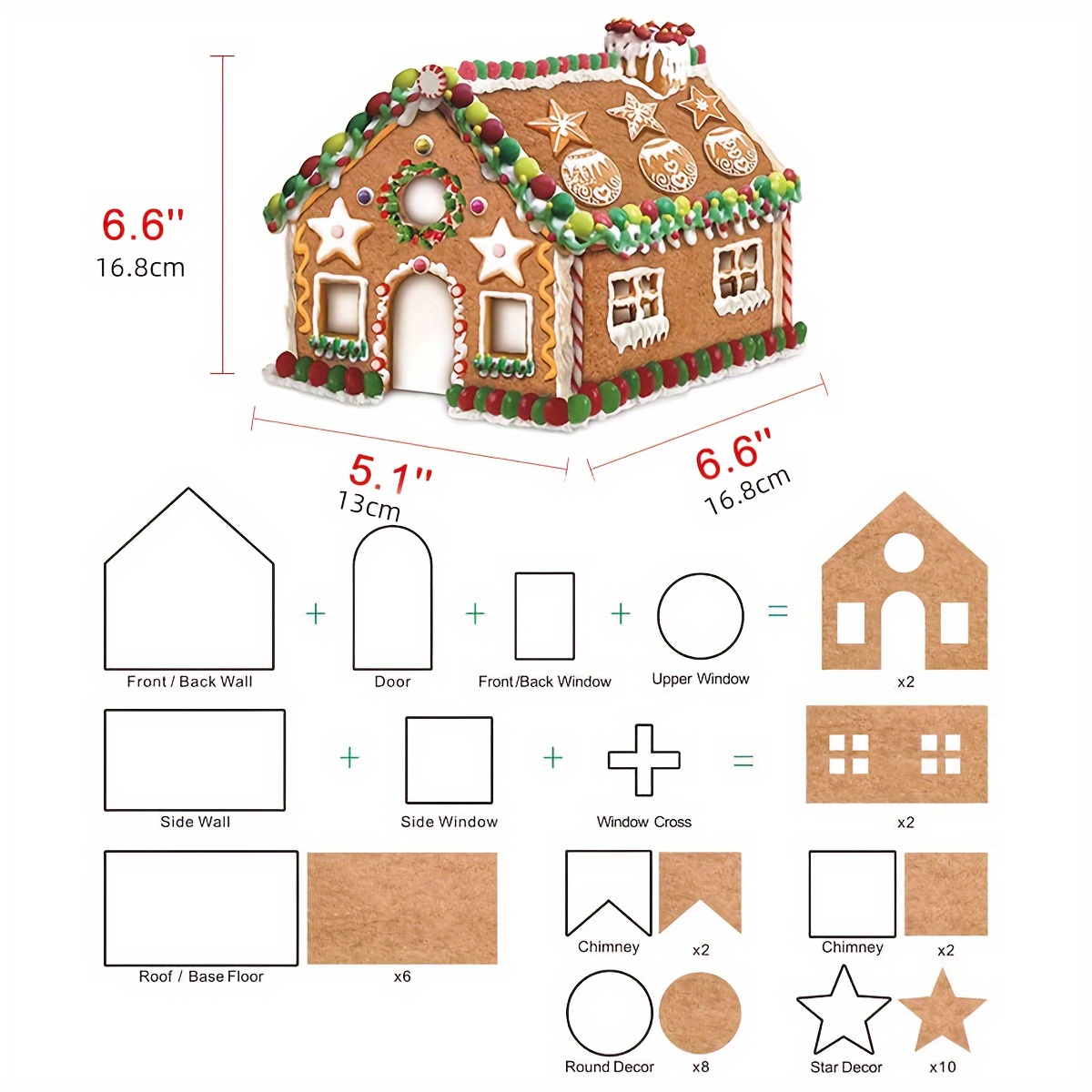 Gingerbread House Kit For Restaurant 3d Stainless Steel - Temu