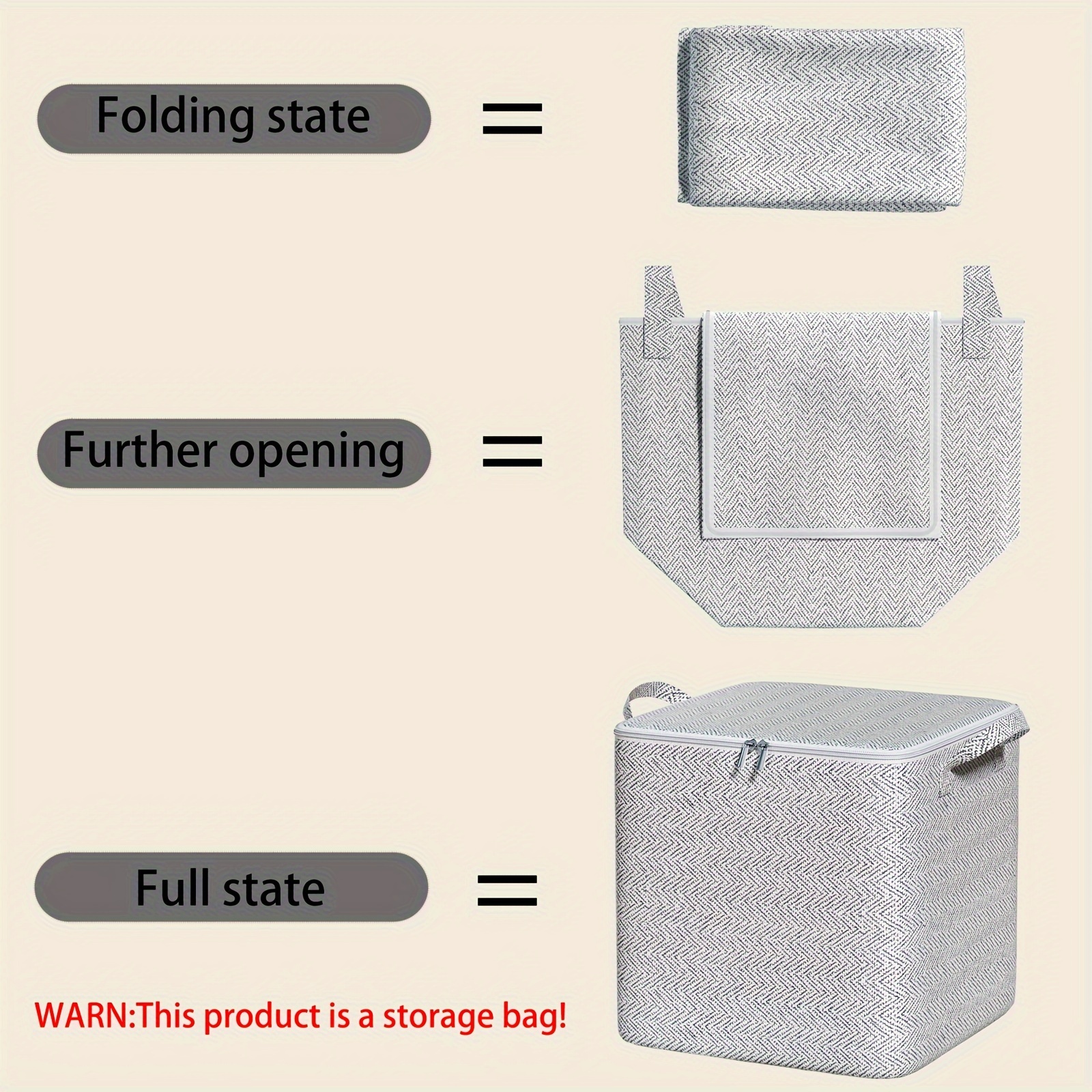 1pc clothes quilts storage bag gray arrows large capacity moving packaging bags luggage bags details 3