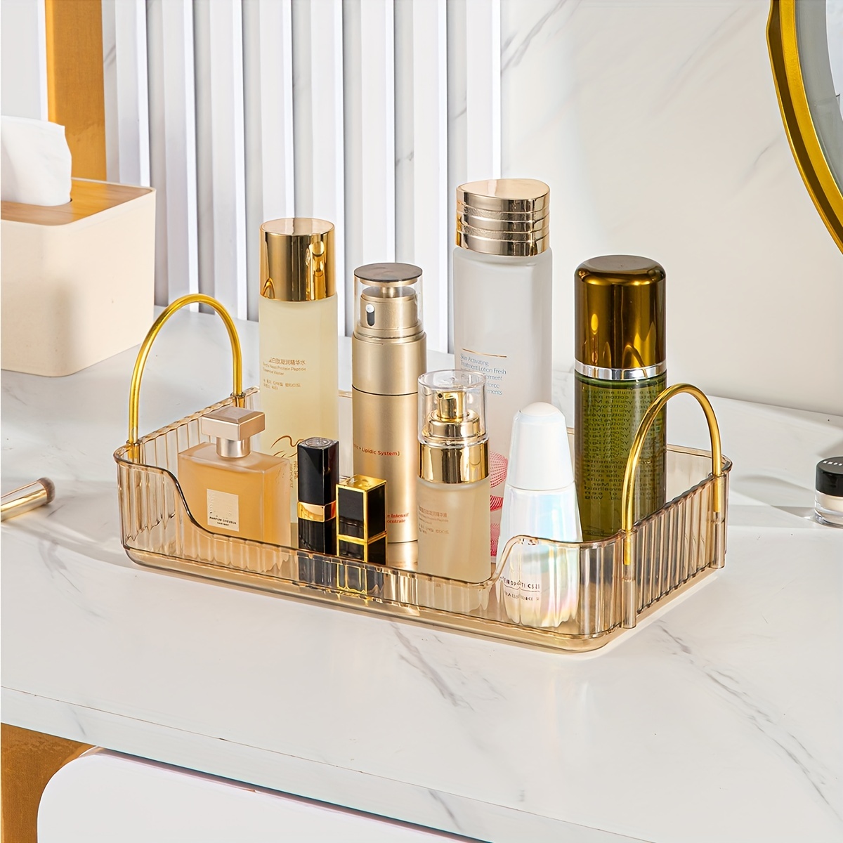 Stylish Bathroom Counter Organizer With Coffee Station - Temu