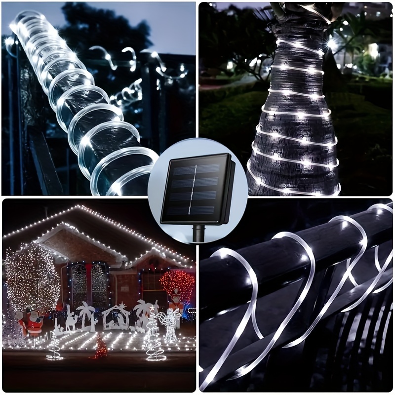 

1pc 10m 100 Lights Solar Outdoor Tube Lights, Outdoor Waterproof Tube Light Copper Wire Fairy Lights, For Garden Fence Patio Yard Summer Party Wedding Indoor Decoration