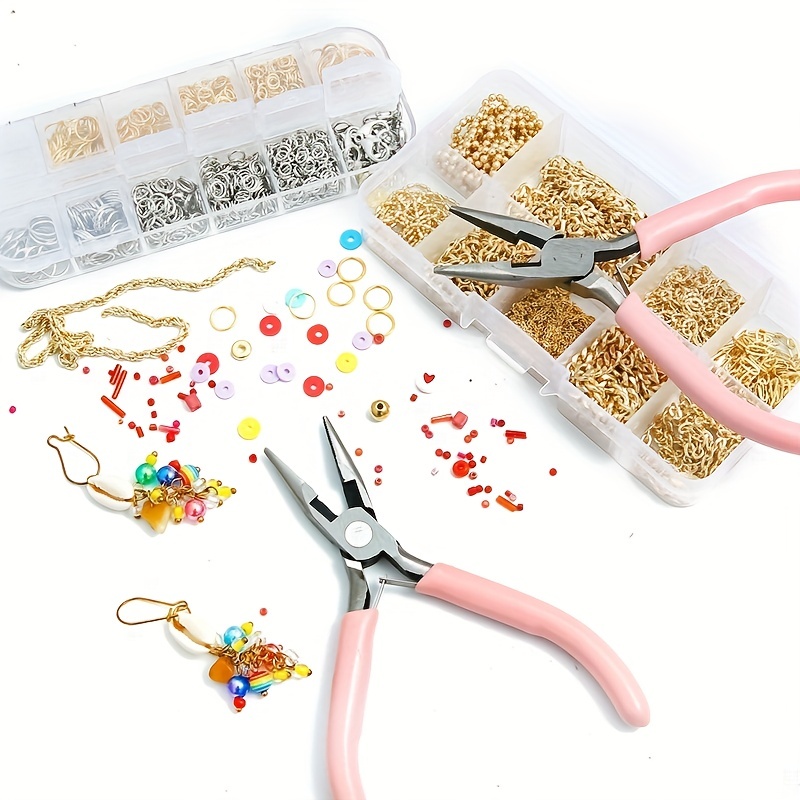 Juego de mini alicates y alicates de joyería, alicates de alambre para  hacer joyas, envoltura de alambre y abalorios, herramienta de reparación