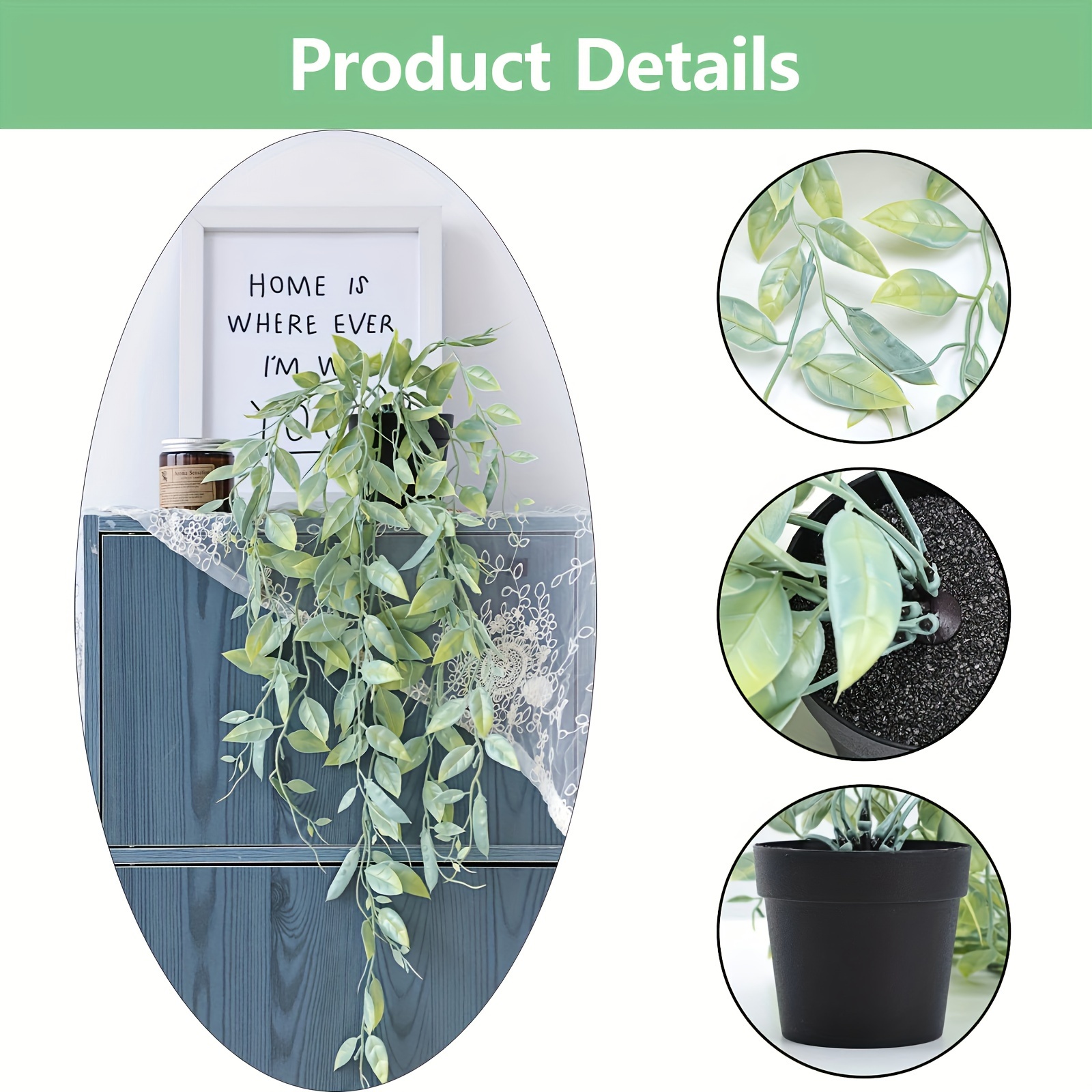 YSDSY 2Pcs Plantes Suspendues Artificielles Sayuri Rotin Ivy Vigne Plante  Tombante Plantes Artificie