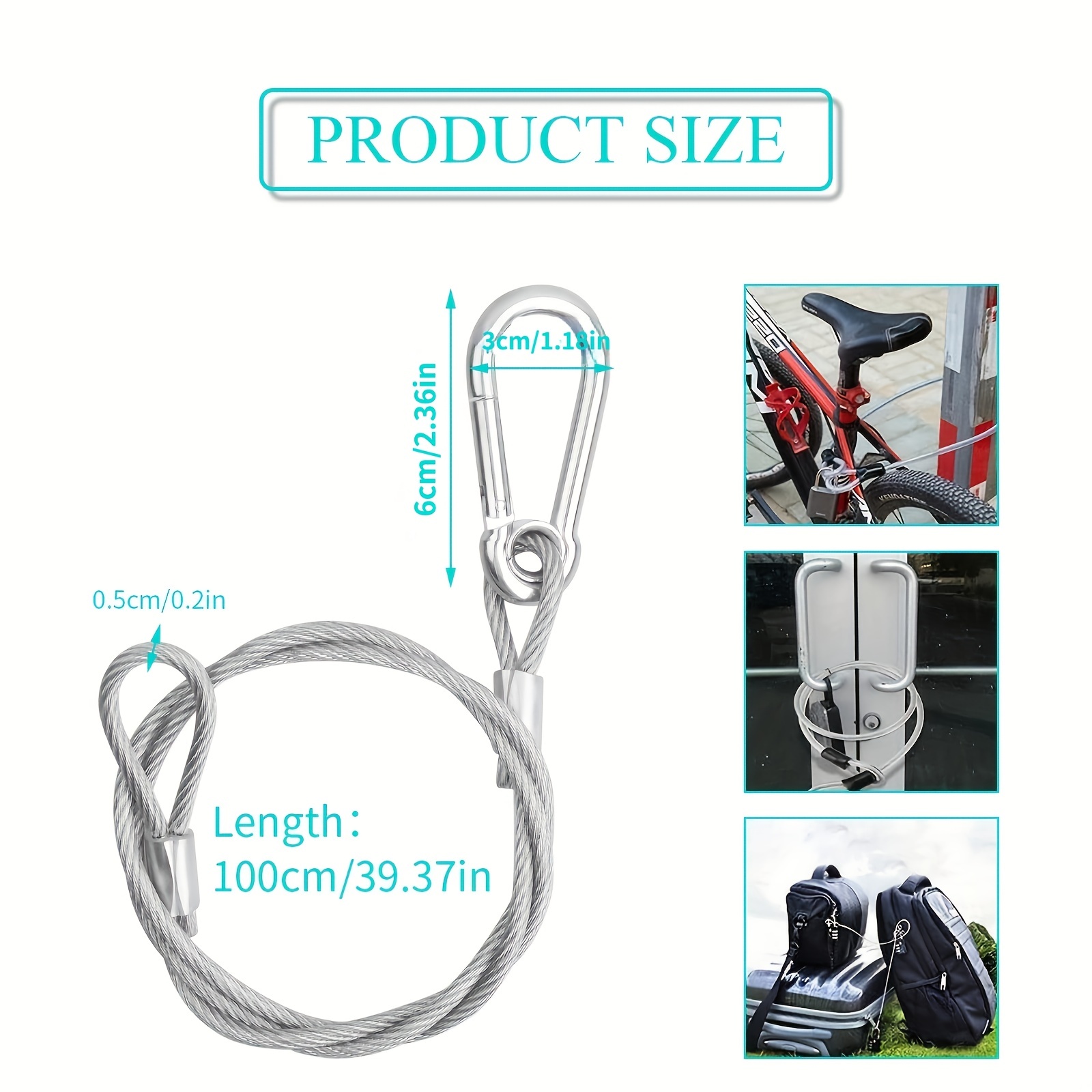 Stage Light Safety Cable Stainless Steel Wire Rope Hook - Temu