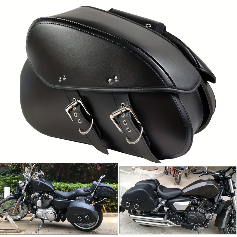Large Capacity Motorcycle Luggage Box Motorcycle Tail Box Hanging Bag  Waterproof Pu Leather Motorcycle Luggage Bag - Temu