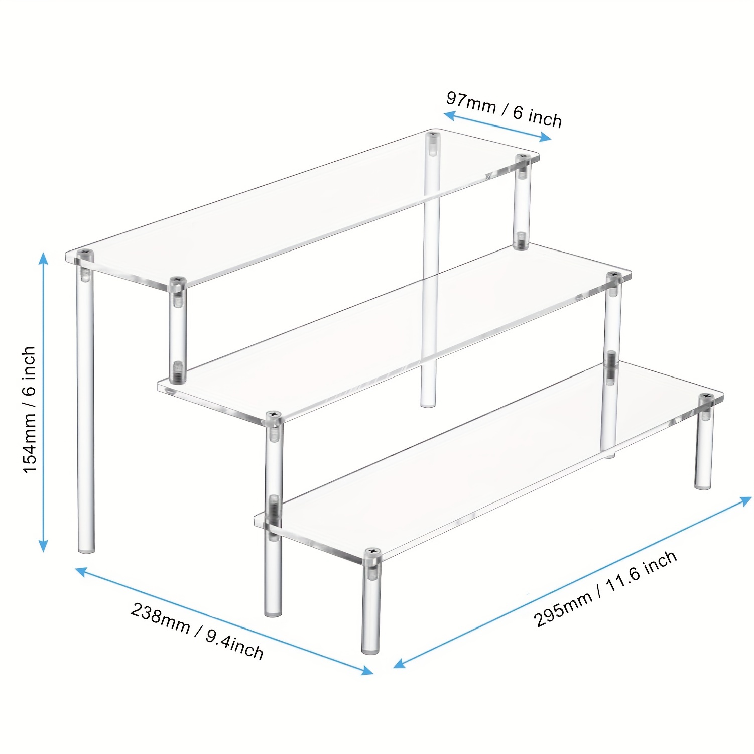 Acrylic Display Risers Perfume Stand Organizer Clear Acrylic Temu