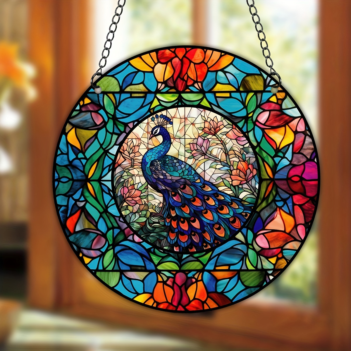 Mother's Day Gift, Blue Parrot Suncatcher Bird. Home House Pendant. Wall  Window Hangings Stained Glass Art Decor Grandma Gift 