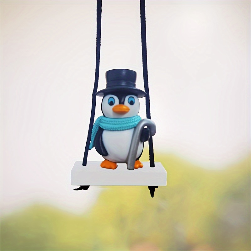 Kreativer Autoanhänger |lustiger Auto-Rückspiegel Pinguin Anhänger  Dekoration | kreativ und entzückend