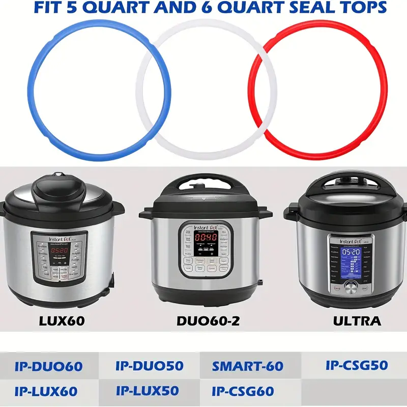2 Sealing Rings For Instant Pot & Pressure Cooker 5-6 Quart IP