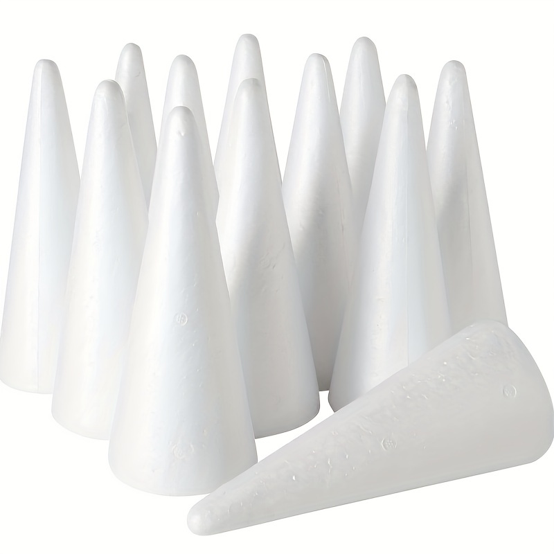 White Solid Foam Cone Foam Ball Creative Set 6 Sizes - Temu