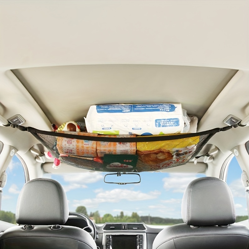 Car Interior Ceiling Storage Mesh Cargo Net Pouch Bag Fit Camping Truck SUV  Van
