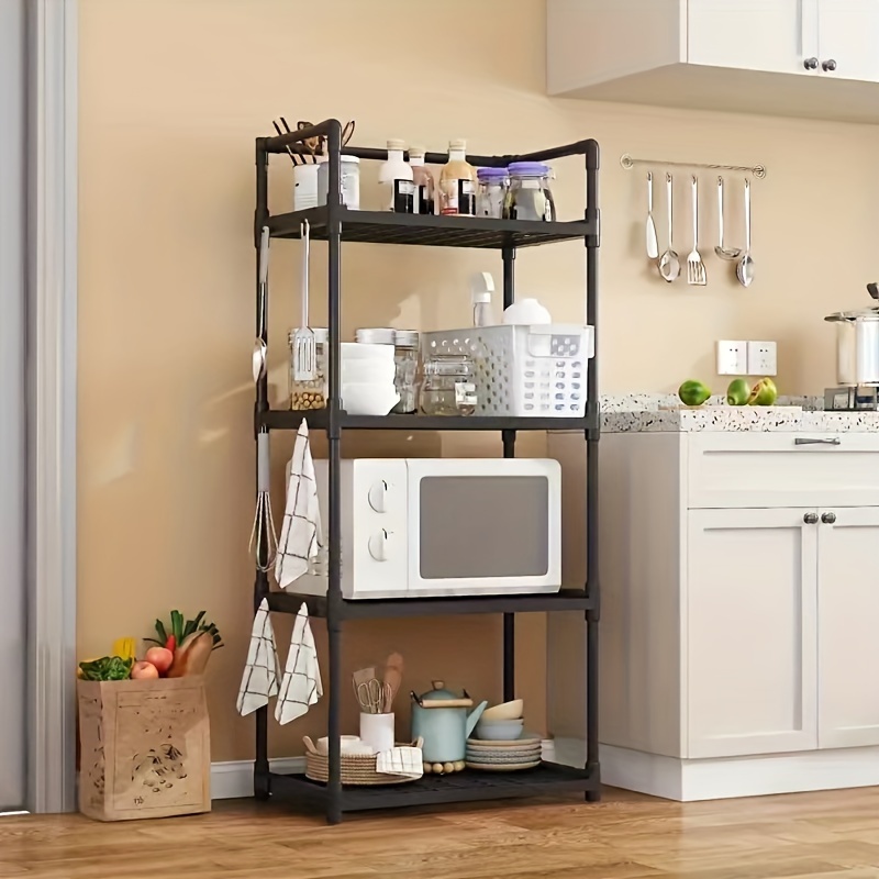 Multi-functional Kitchen Floor Shelf, Microwave Shelf, Bathroom