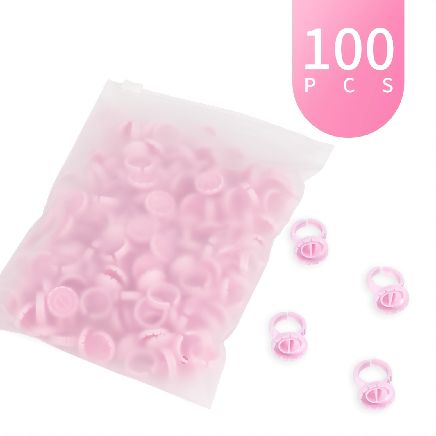 100 Easy Fanning Glue Cups for Volume Lashes - Smart Glue Rings