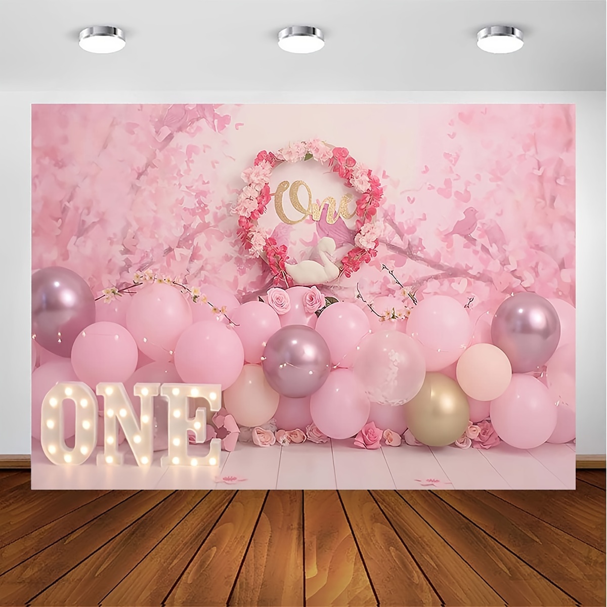 6 globos rosa pastel de 1 año, decoraciones de fiesta de 1er cumpleaños,  globos de 1er cumpleaños para niñas, decoraciones de globos de fiesta rosa,  1er cumpleaños -  México